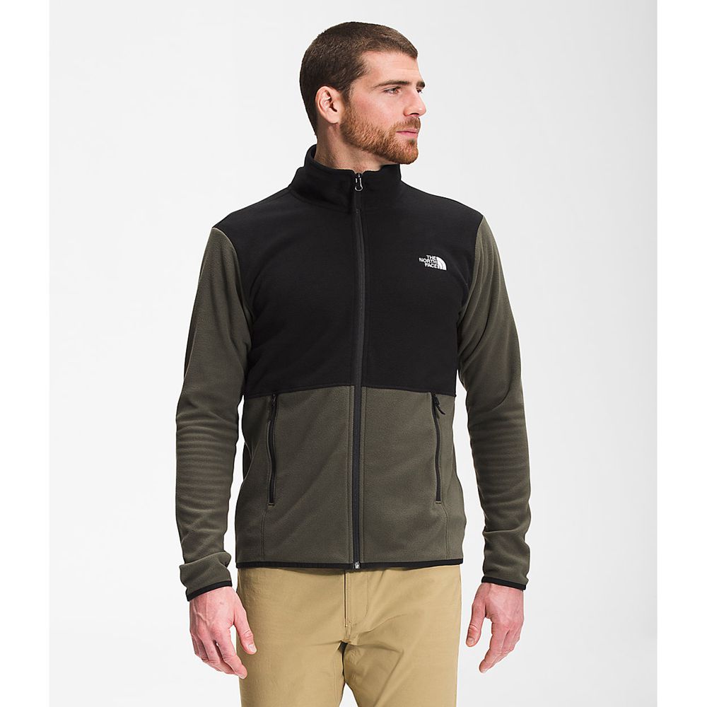 The North Face Fleece Full Zip Mens Australia - The North Face Tka Glacier Green / Black (MND-682137